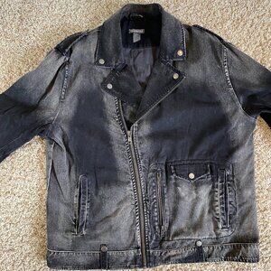 H&M Biker Moto Jean Jacket